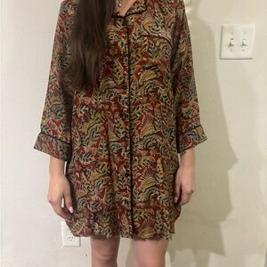 NWT SEVYA Handmade Fall Colors Women's Tunic W/Pockets S/M